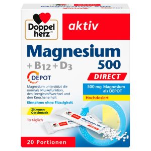 Doppelherz Magnesium 500 + B12 + D3 *20 bustina